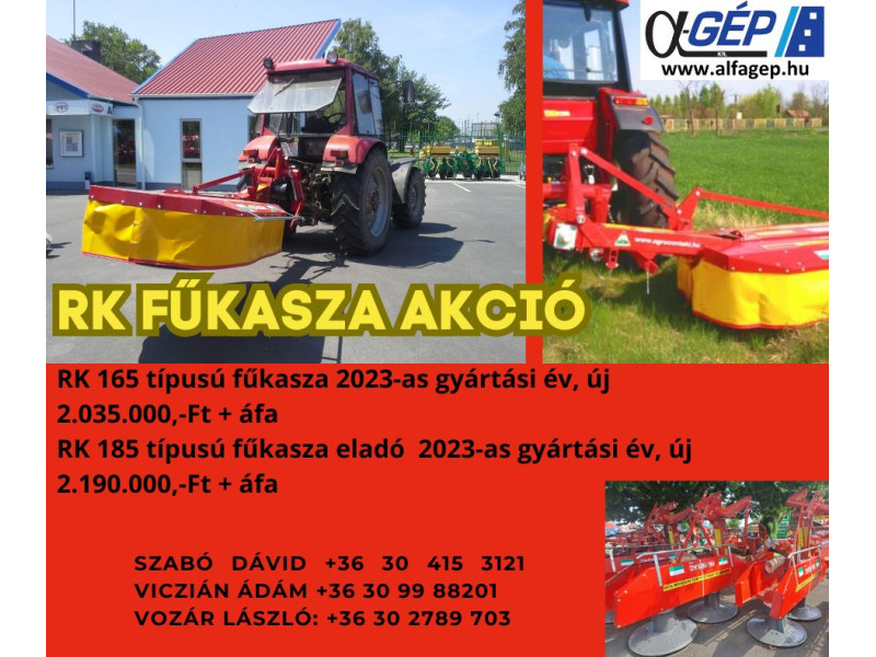 RK-165, 185, 210 fűkaszák